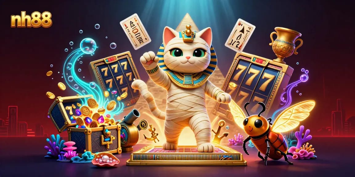 Experience thrilling gameplay at nh88 with energetic characters and vibrant casino elements.