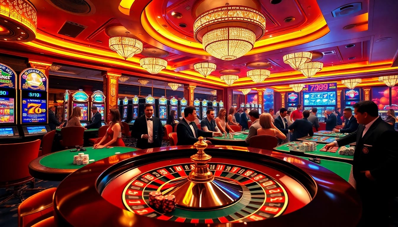 Players enjoying a thrilling game at 789club's luxurious casino.