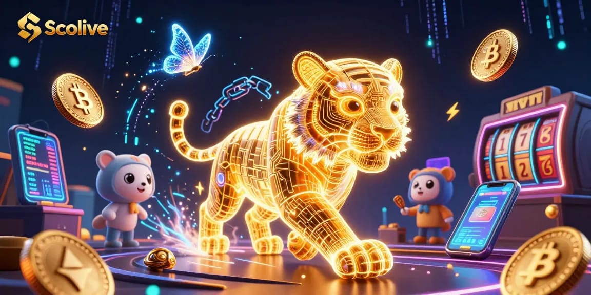Socolive offers an engaging casino experience with a neon tiger and vibrant digital elements.