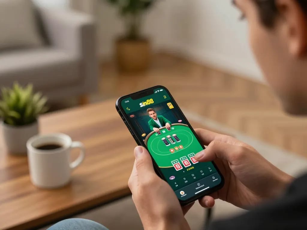 Engaging in thrilling online gambling with the sin88 app featuring live dealer games from the comfort of home