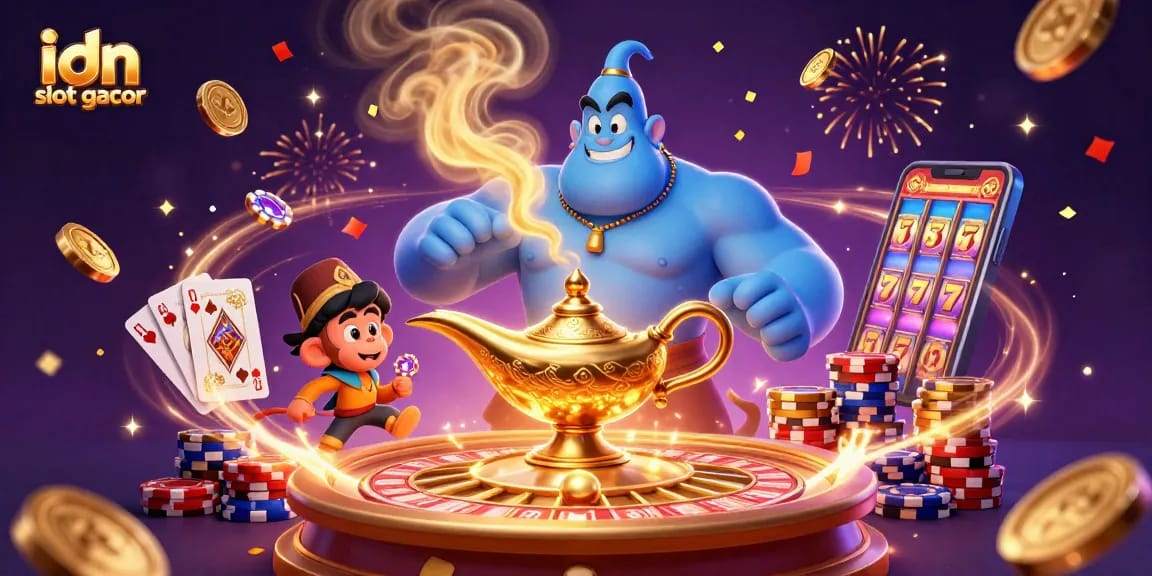 Menang dengan idn slot gacor sambil menikmati ilustrasi kasino bertema sihir yang kaya detail.