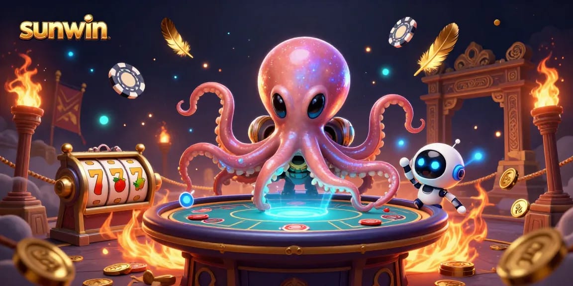 Experience thrilling poker action with sunwin's vibrant alien casino illustration.