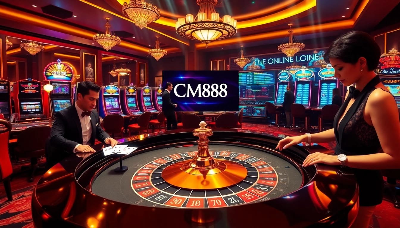 Experience high-stakes excitement at the CM88 casino with elegant roulette and diverse gambling activities.