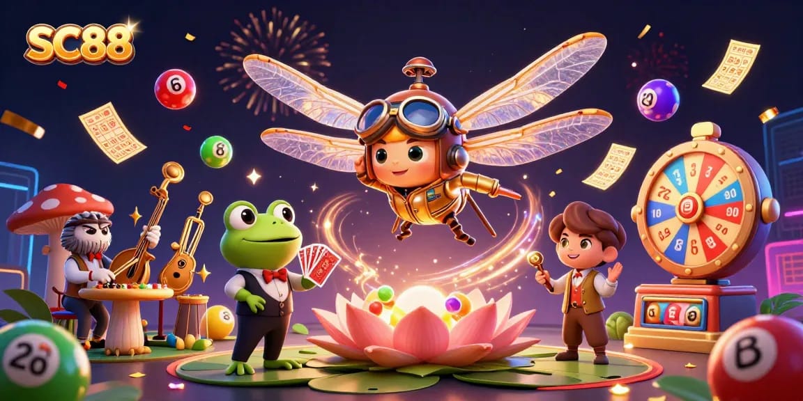 Experience thrilling SC88 casino action with joyful characters and dynamic gaming elements.