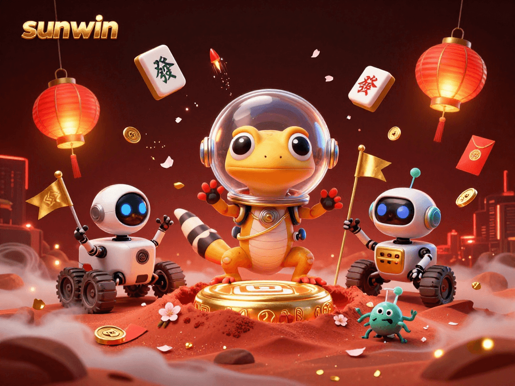 Experience thrilling adventures at sunwin with a Martian gecko discovering a golden casino!