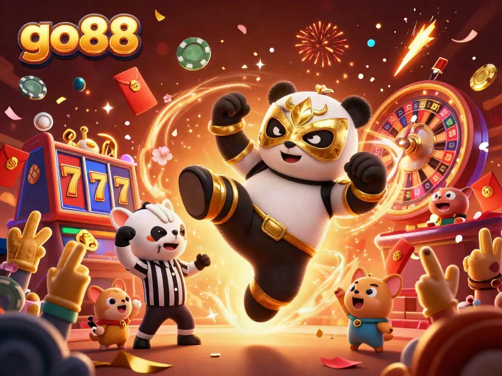 Experience a thrilling go88 casino adventure with dynamic characters, festive elements, and rich graphics.