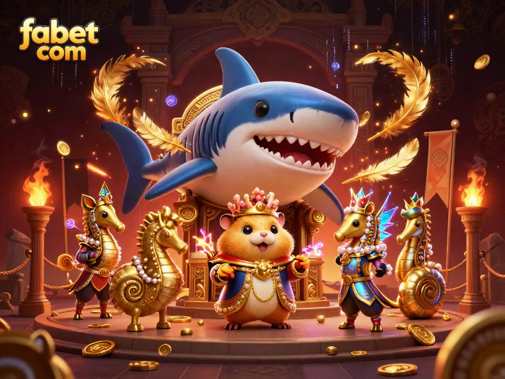 Engage with fabet com's golden hamster king in an exhilarating 3D casino adventure.
