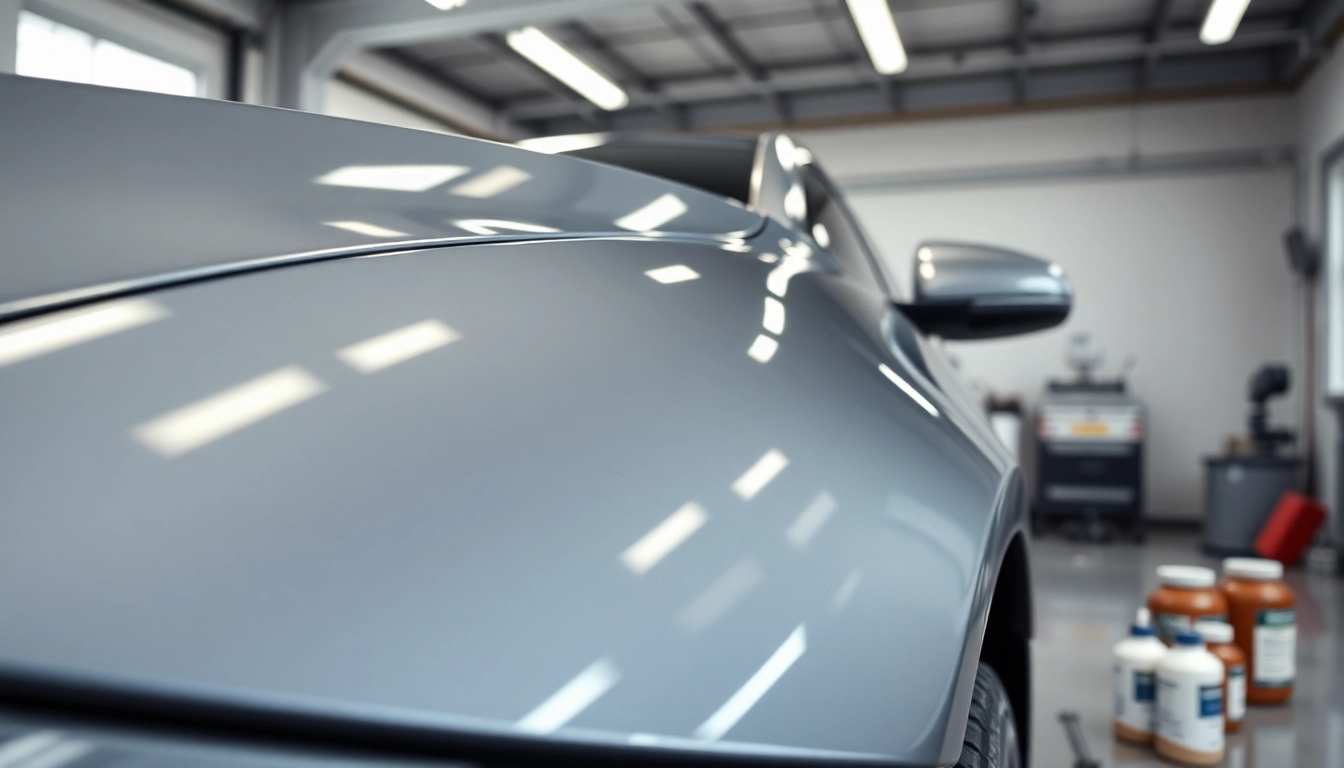 PPF Chattanooga car protection film applied expertly in a bright garage environment.