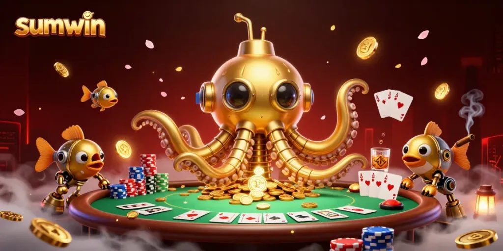 Engage in thrilling casino games with sumwin's vibrant and rich 3D illustration, featuring dynamic gameplay elements.