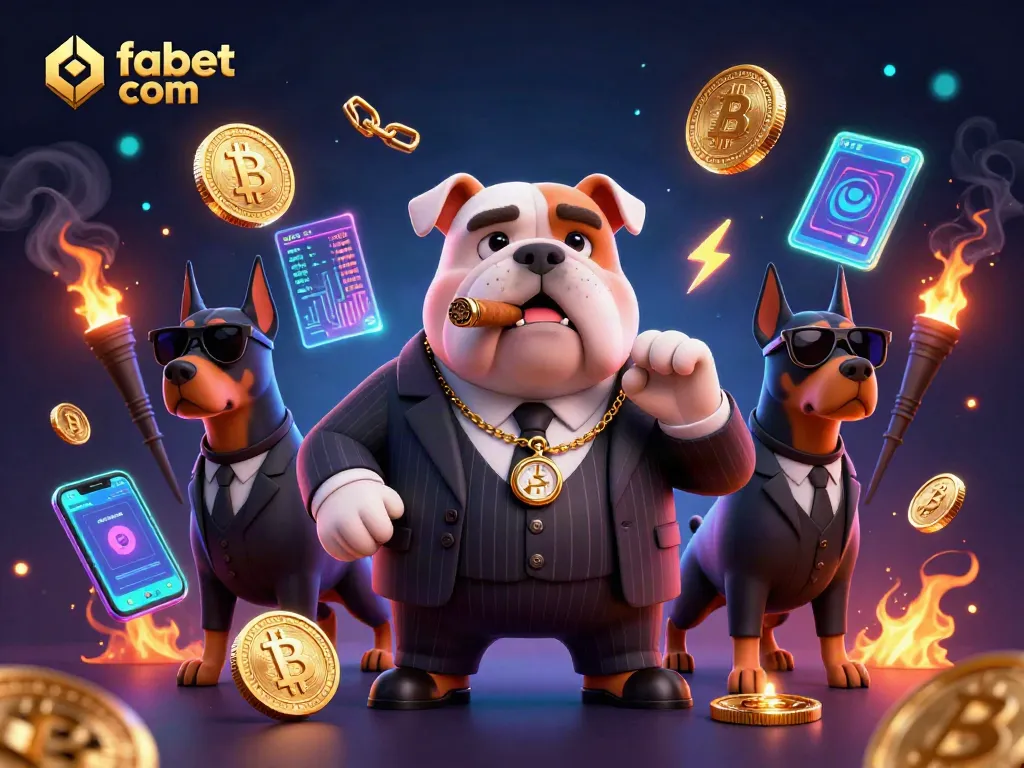 Engage with fabet com’s thrilling atmosphere through 3D mafia characters surrounded by vibrant crypto elements.
