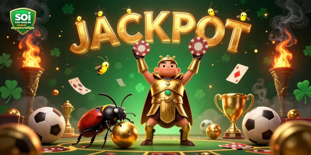 Engage with soi keo bong da mysoccertips in thrilling sports betting illustration featuring victory and excitement.