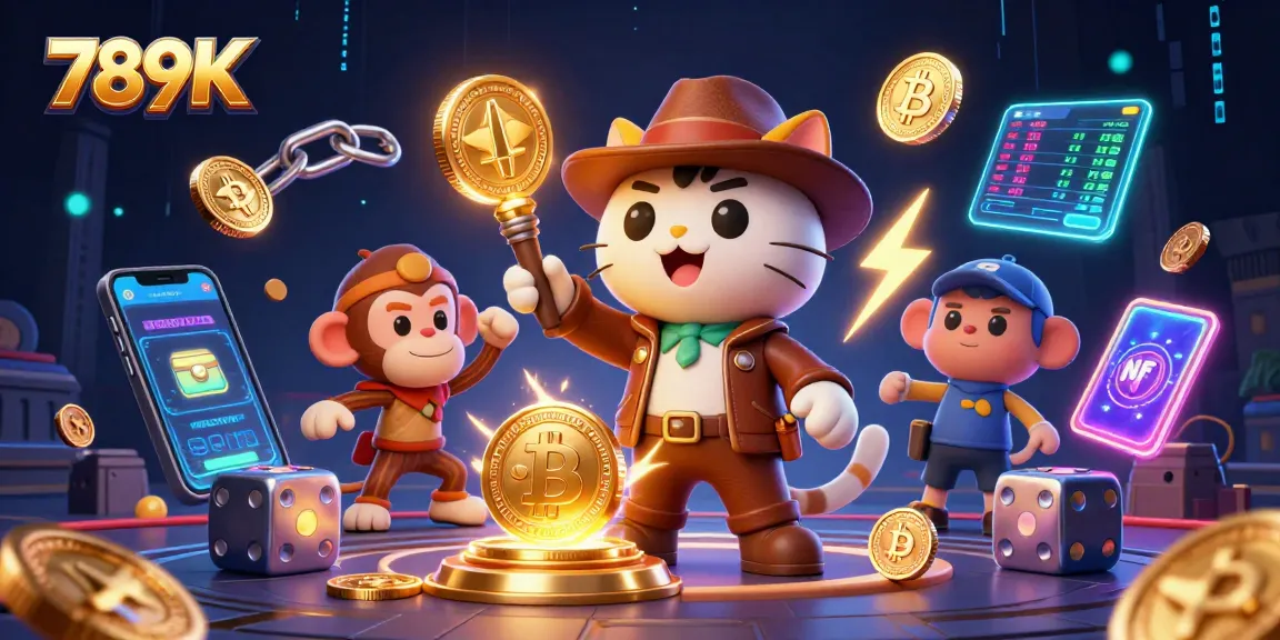 Join the adventure as 789K assets spark excitement, featuring glowing coins and dynamic casino elements.