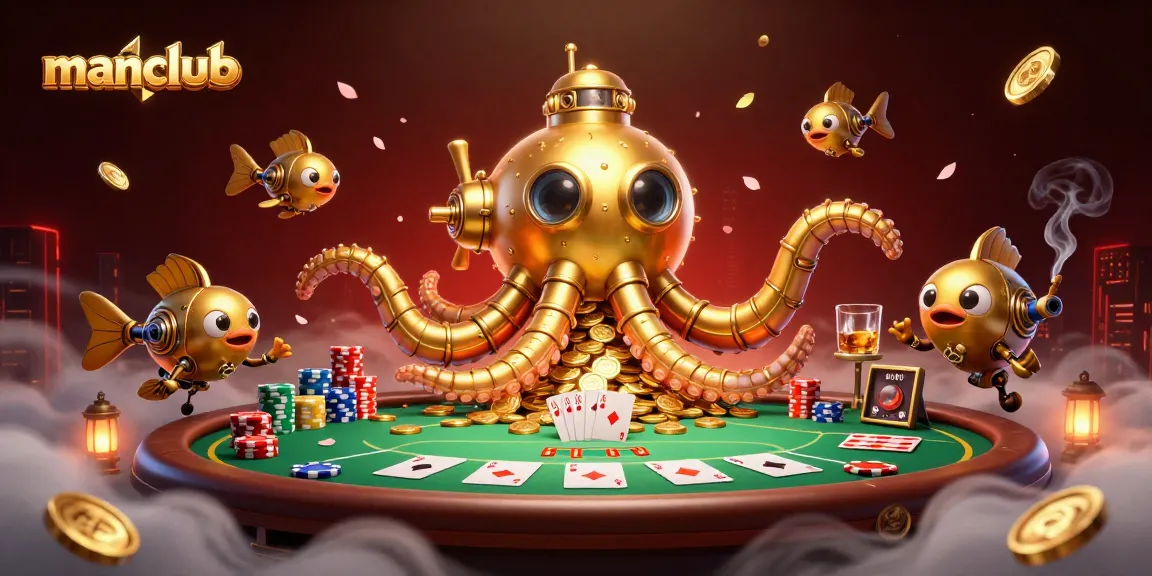 Experience the thrilling world of manclub gaming with an exciting poker scene and vibrant characters.