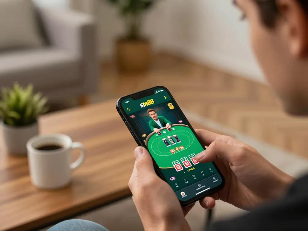 Engaging in thrilling online gambling with the sin88 app featuring live dealer games from the comfort of home