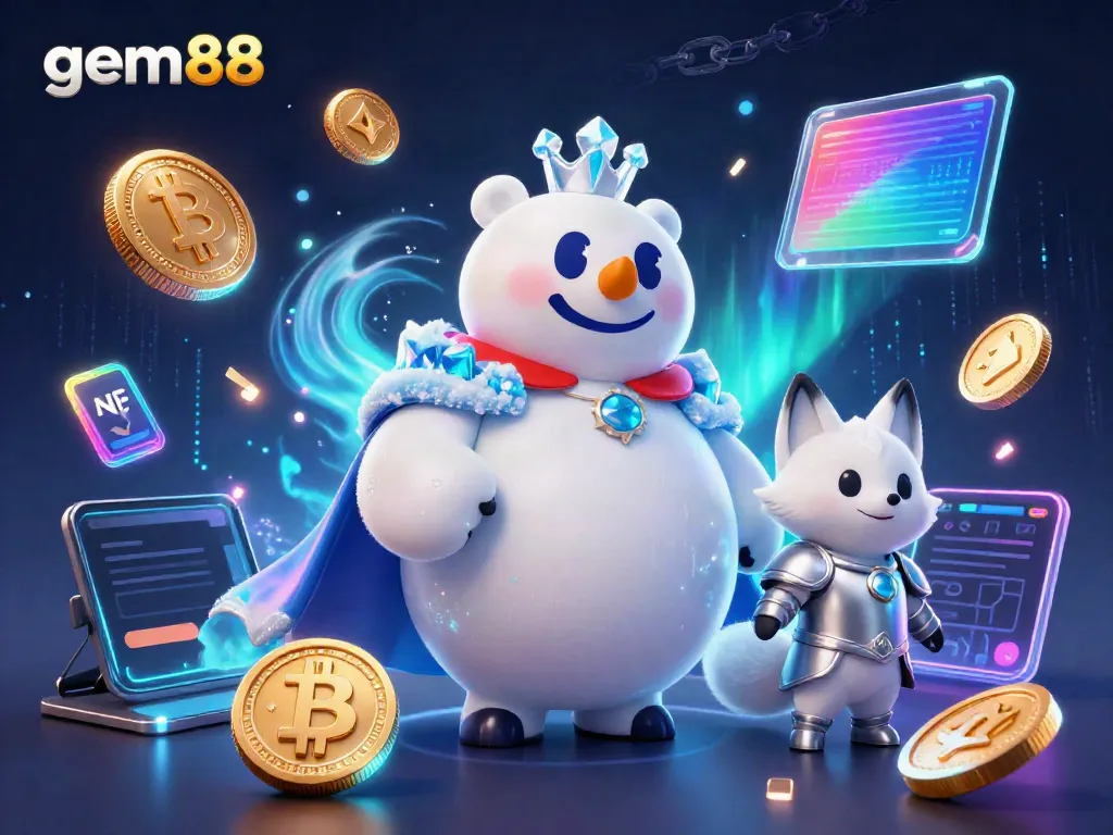 Engage in thrilling games at Gem88's vibrant online casino platform featuring unique characters.