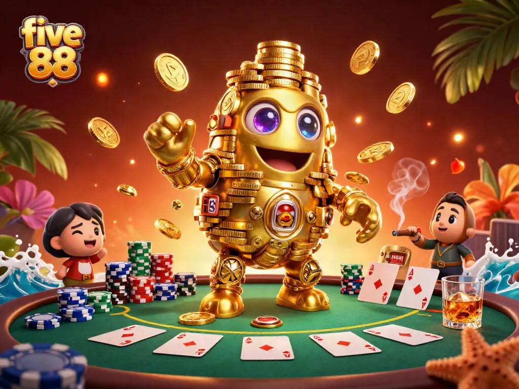 Experience five 88's thrilling gaming world with dynamic poker elements and a golden golem.