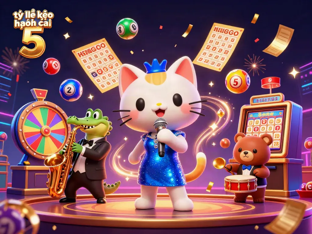 Engaging scene showcasing 'tỷ lệ kèo nhà cái 5' with lively characters, vibrant gaming elements, and dynamic visuals.