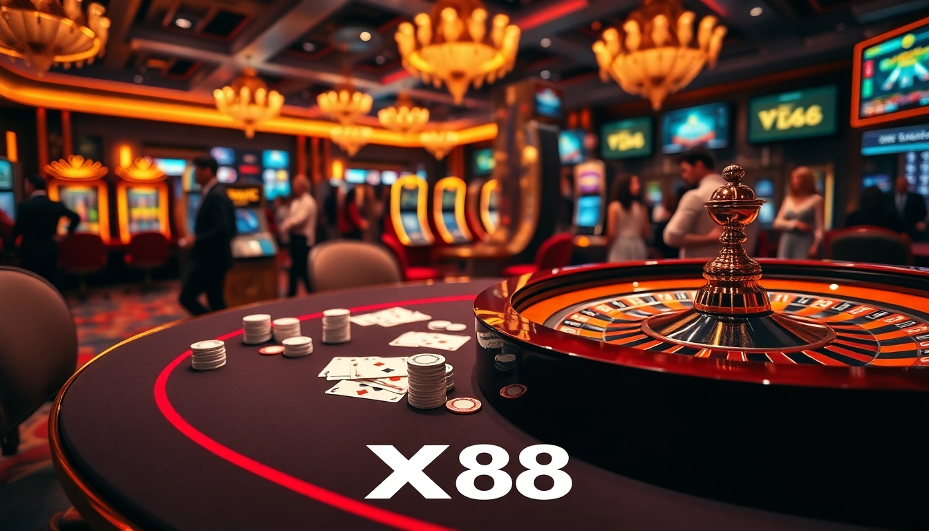 Experience the thrill of winning at XX88 with a luxurious casino setup featuring exciting games.