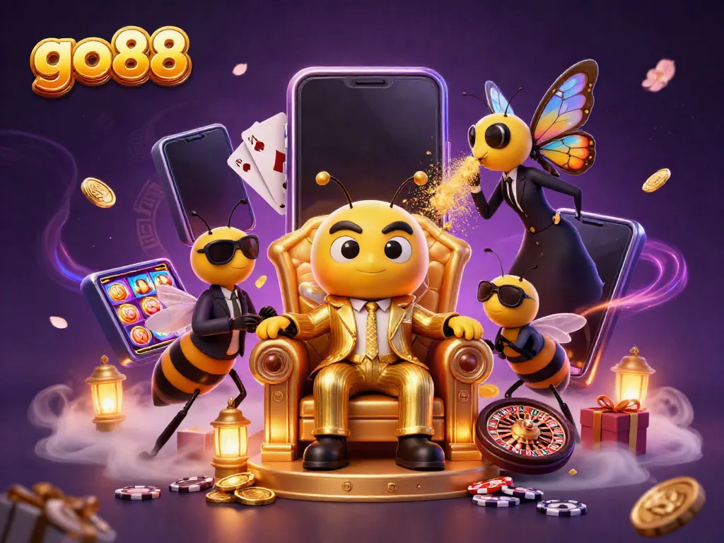 Experience go88's rich casino ambiance with animated game elements and vibrant characters.