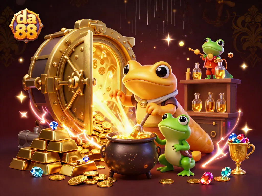 Engage with da 88's innovative gaming experience, featuring vibrant gold visuals and enchanting characters.
