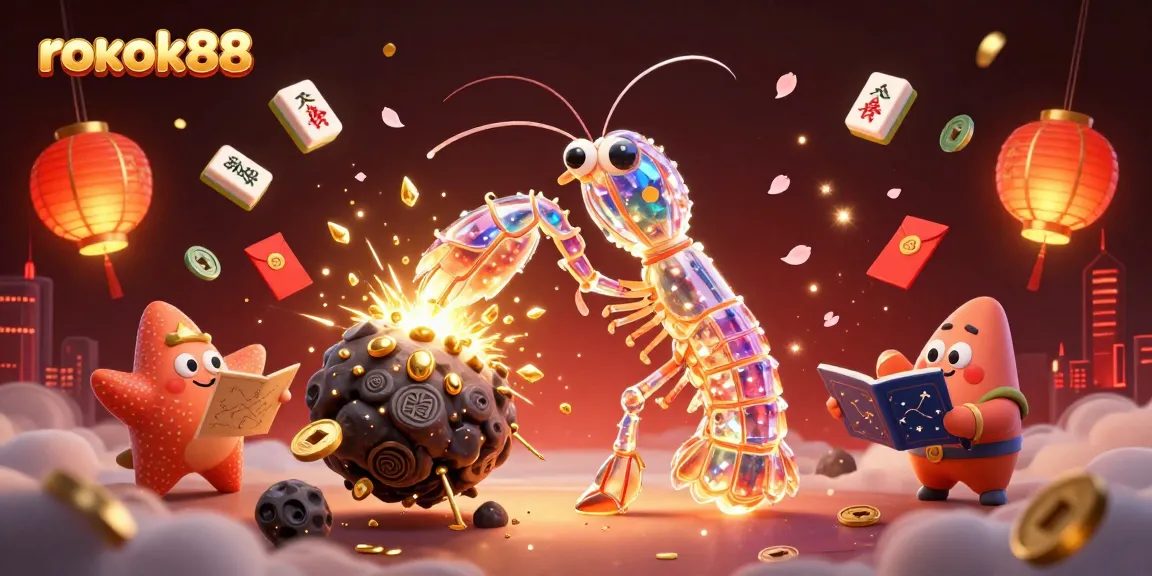 Experience the excitement of rokok88 casino with a vibrant scene featuring dynamic gaming elements.