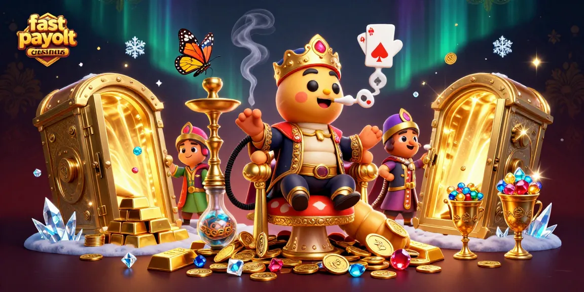 Experience fast payout casinos with a vibrant 3D illustration showcasing dynamic casino elements.