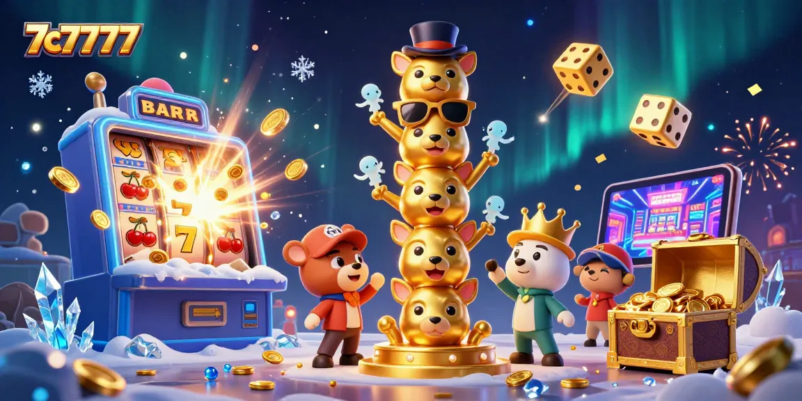 Experience the thrilling jackpot action of 7c7777 with vibrant 3D casino illustrations.