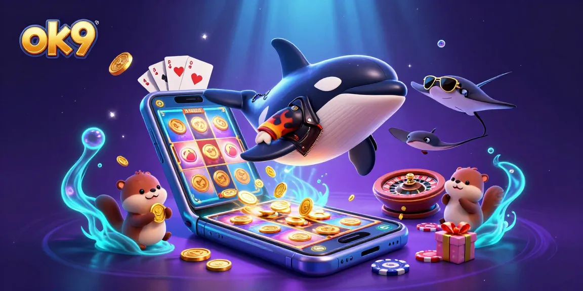 Experience excitement with ok9 slot games featuring orcas and otters in a colorful casino adventure.
