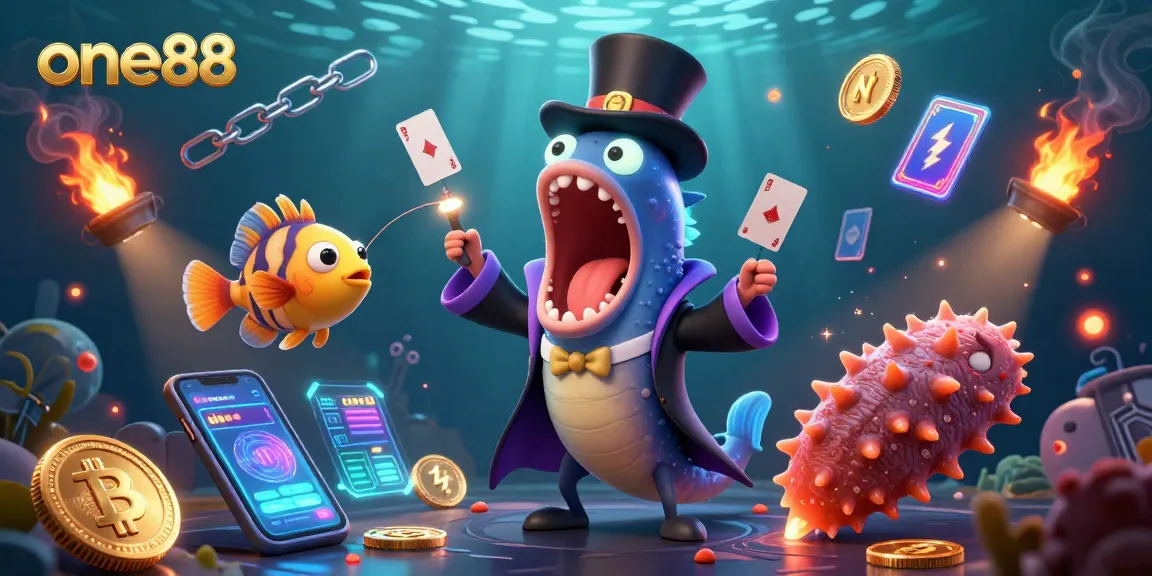Experience thrilling gameplay at one88 with unique 3D card tricks and vibrant gambling elements.