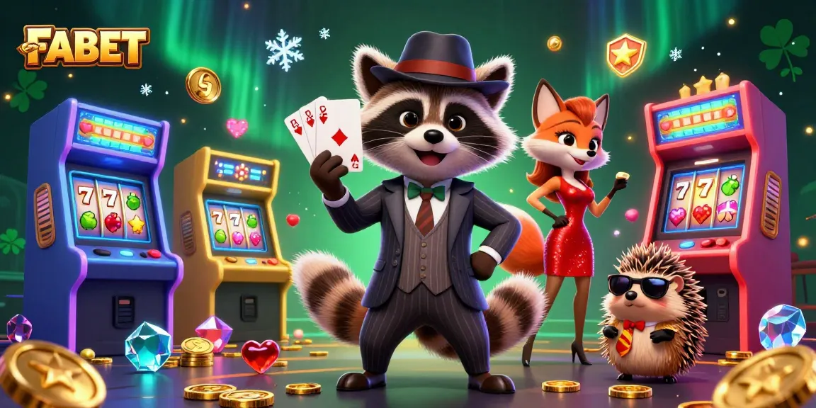 Play exciting games at FABET with a suave raccoon, elegant fox, and fierce hedgehog.