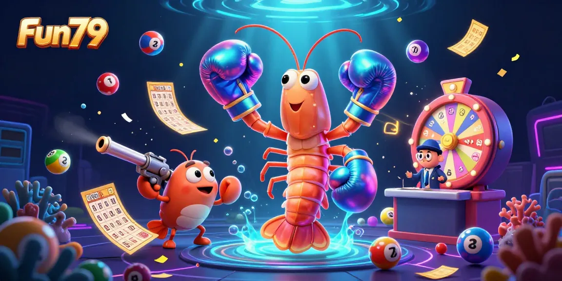 Engage with Fun79's exciting gameplay featuring dynamic lottery elements and colorful underwater characters.