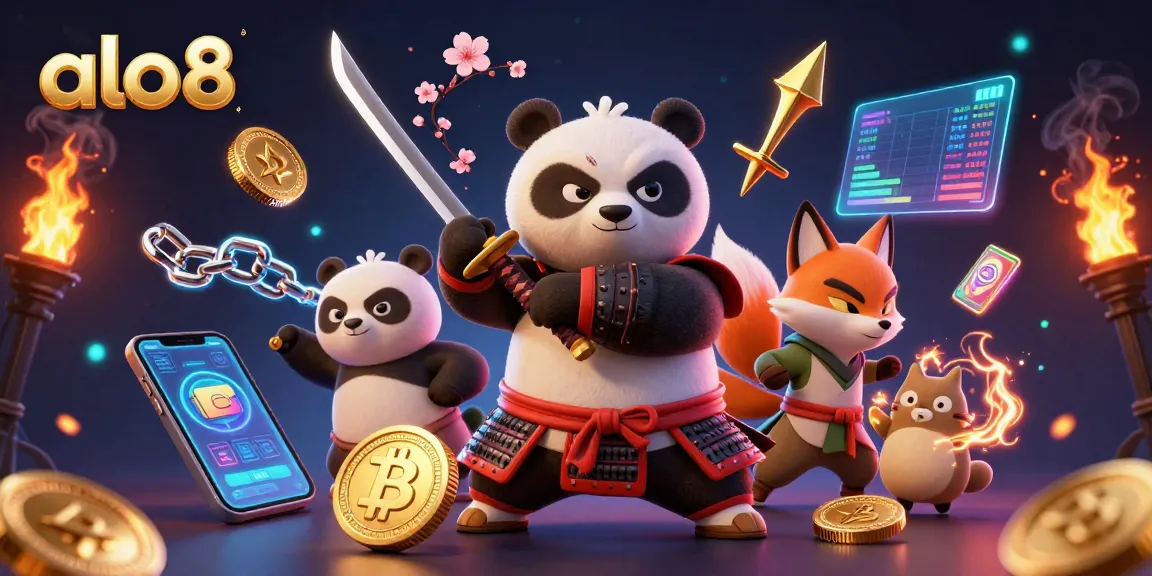 Win big with ALO8 by immersing in this vibrant, energy-filled casino scene featuring unique characters.