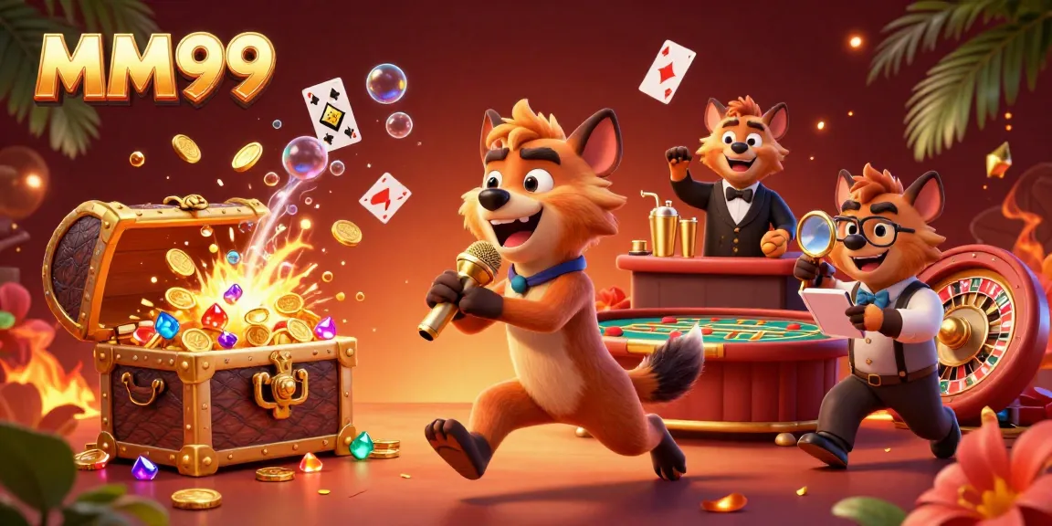 Join the MM99 hyena crew for gambling fun in a vibrant casino scene.