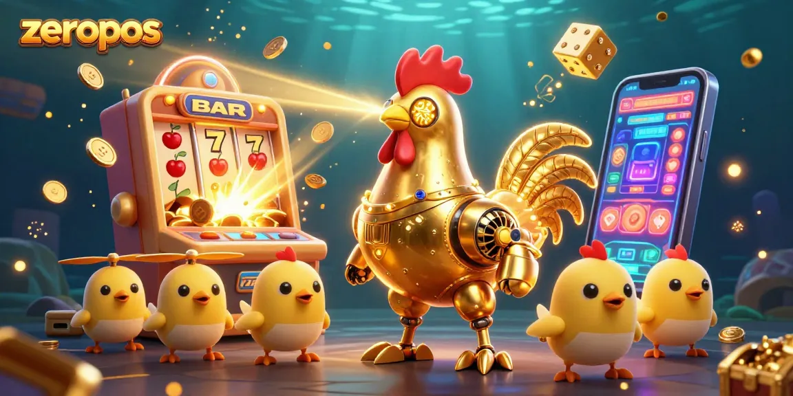 Experience thrilling plays with zeropos in a vibrant 3D casino scene featuring explosive jackpots.